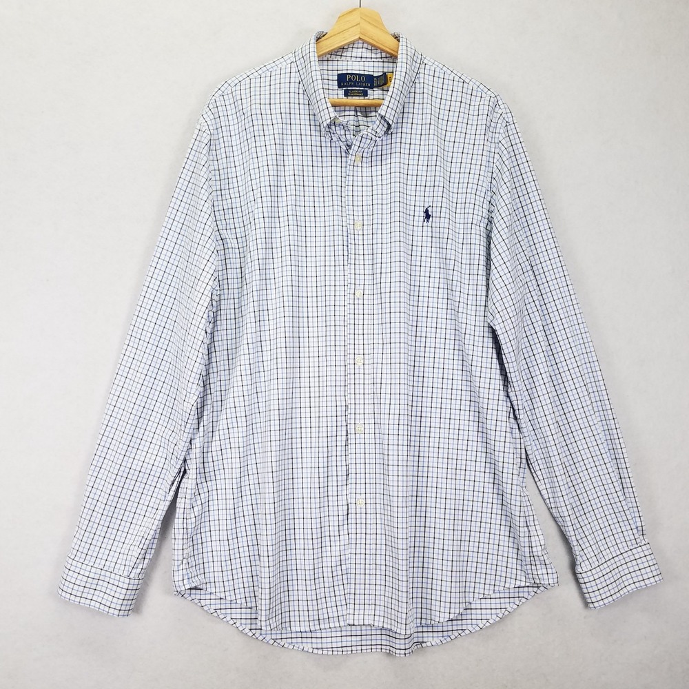 Polo Ralph Lauren Classic Fit Performance Shirt Men XL Multicolored Graph Check